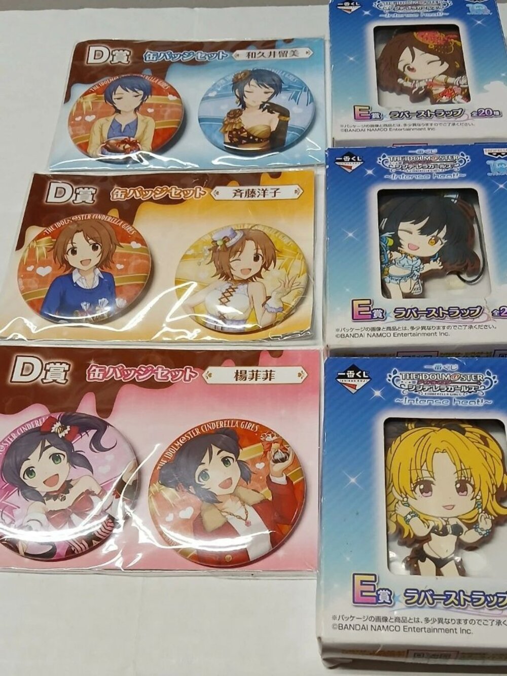 The Idolmaster Anime Lot Pin Badge Rubber Strap Tsukasa Kako Karin Yao Rumi Yoko